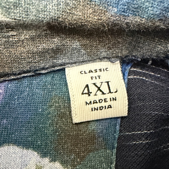 Robert Graham Classic Fit 4XL Thales Knit Long Sleeve Polo Blue Heathered $138 - Picture 4 of 11